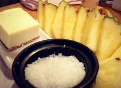 I like to dip pineapple in salt.